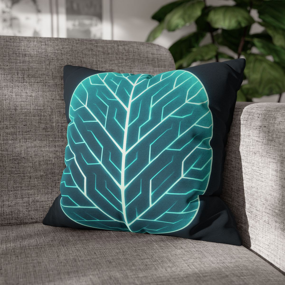 Galactic Leaf Vein Circuit comfortable bedding pillow covers