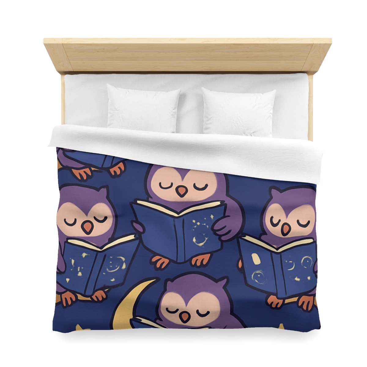 Moonlight Library Of Wise Owls stylish duvet covers
