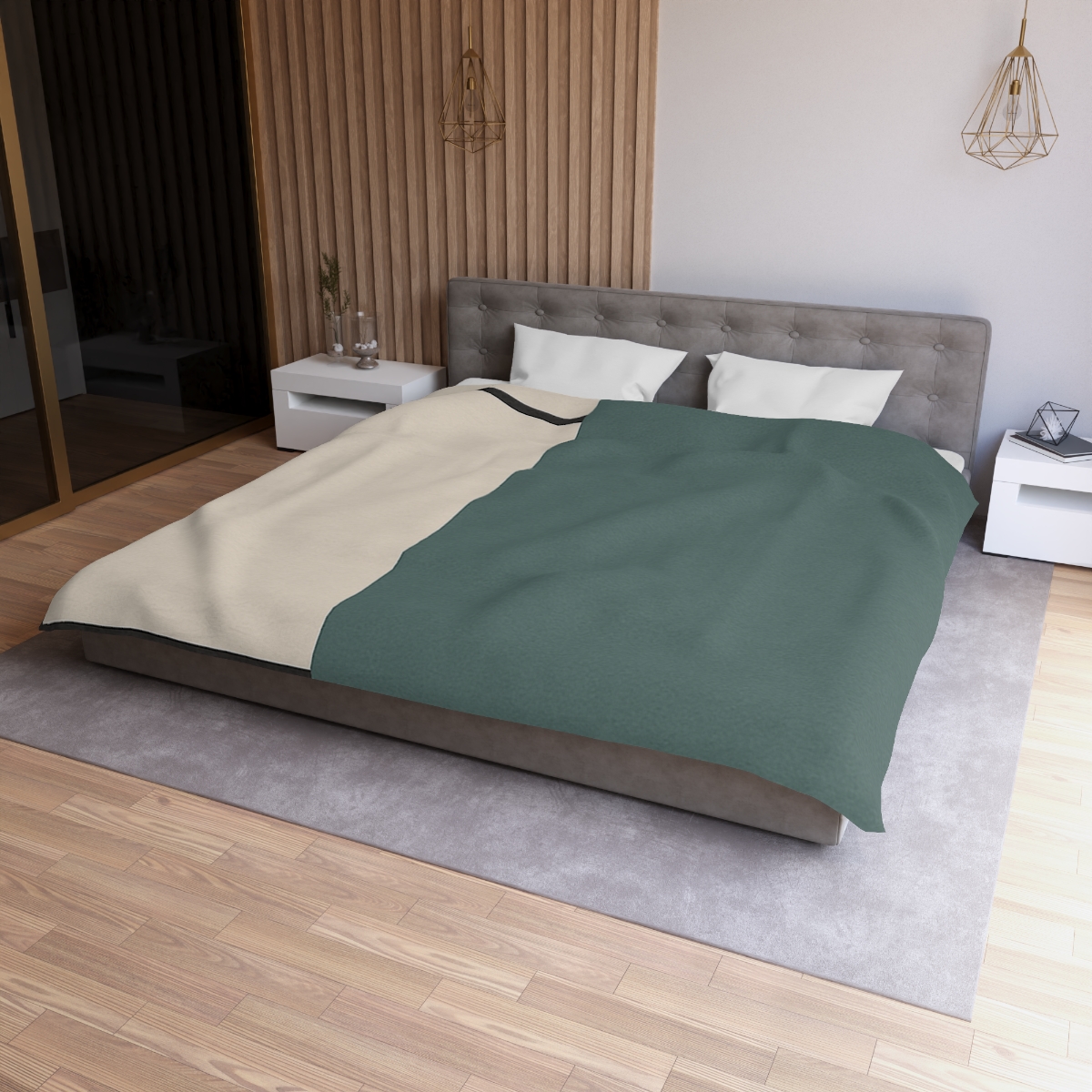 Offset Rectangle Pause custom duvets