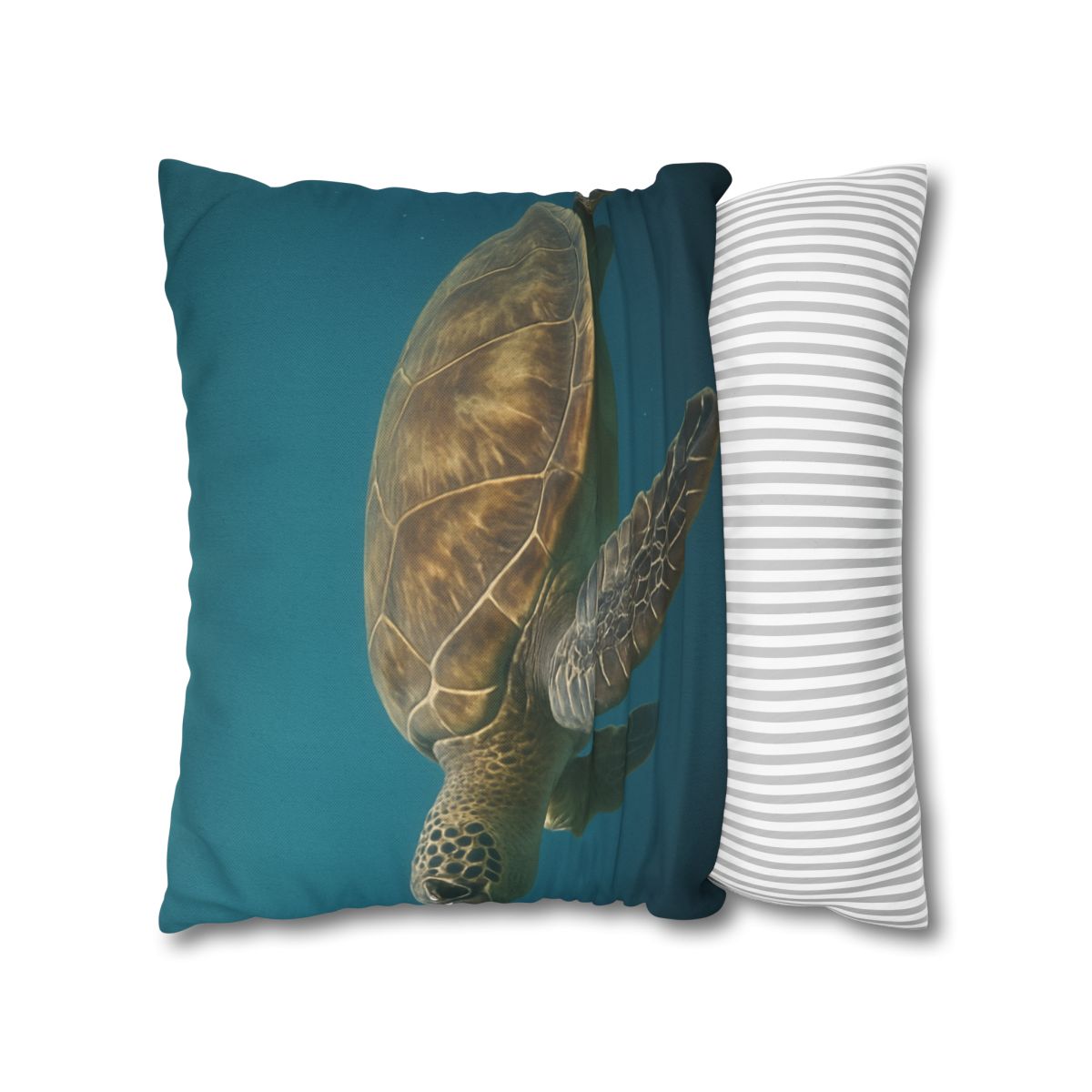 Emerald Drift Green Sea Turtle personalized pillow covers