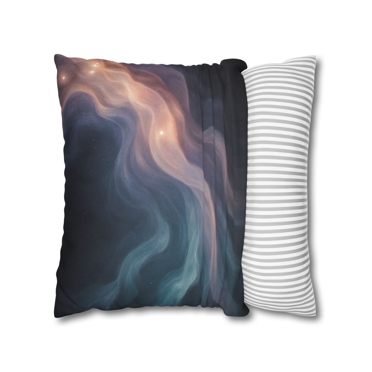 Prismatic Nebula Silk Drift personalized pillow covers