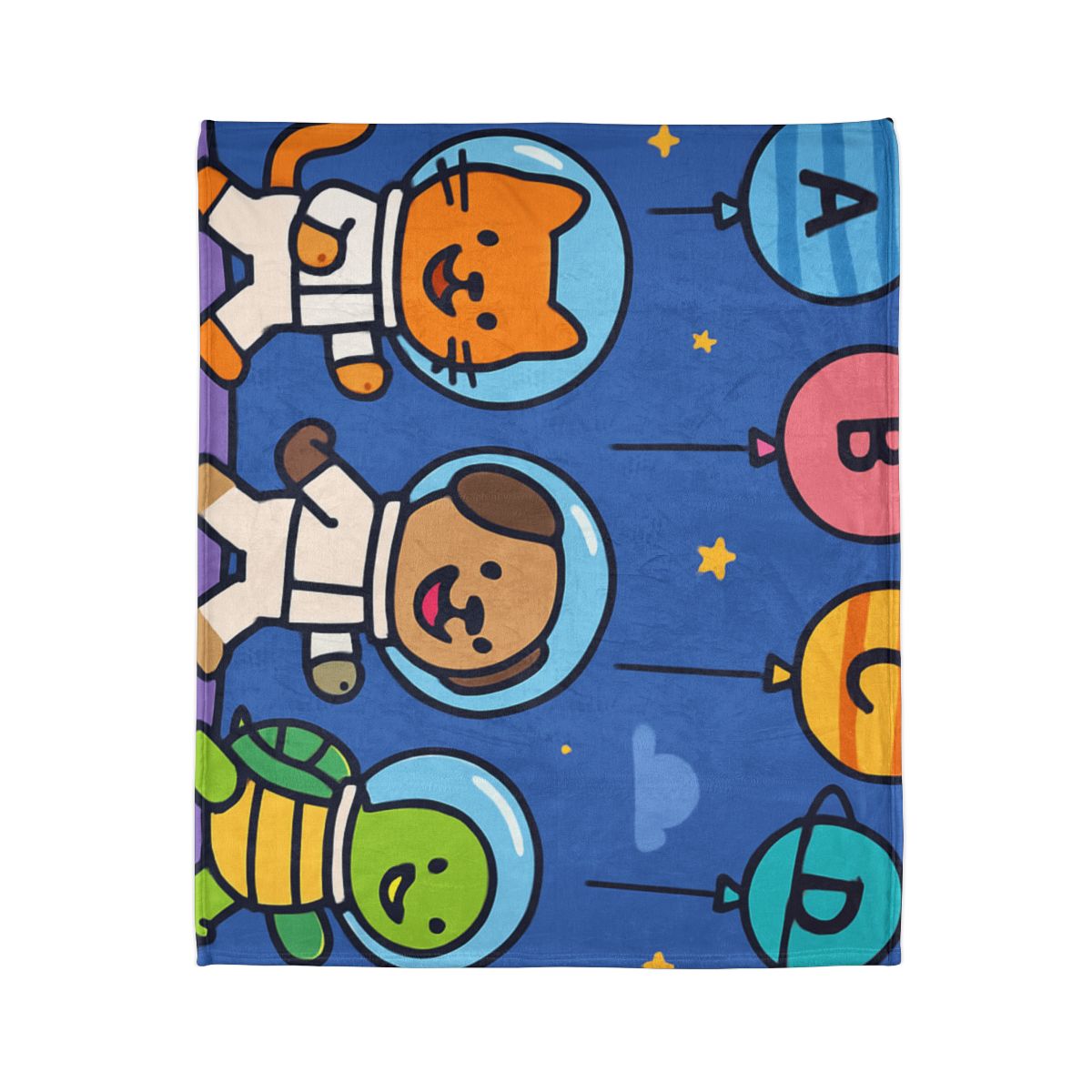 Planet Parade Of The Animal Astronauts soft fleece blankets