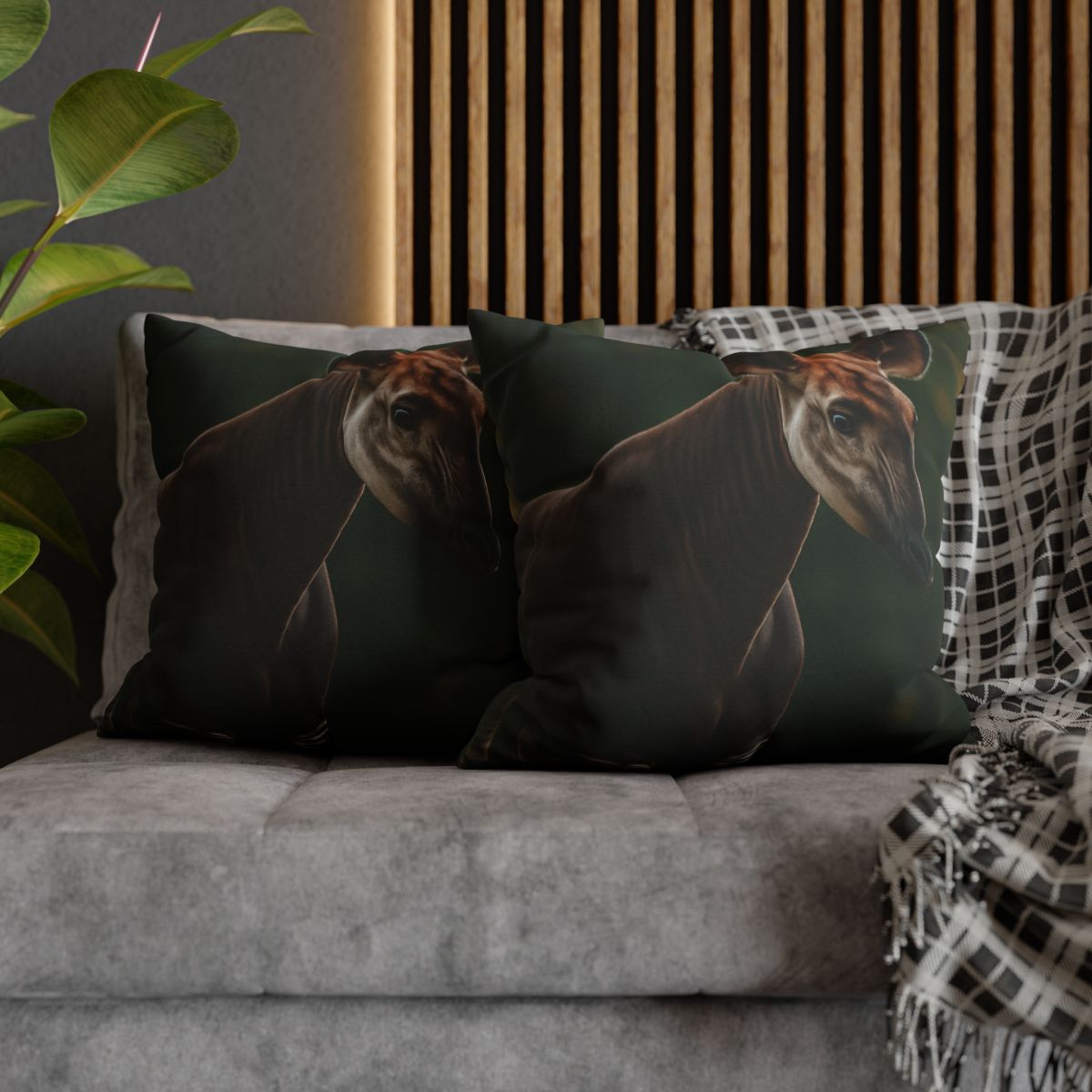 Velvet Shadow Okapi unique gift pillow cases