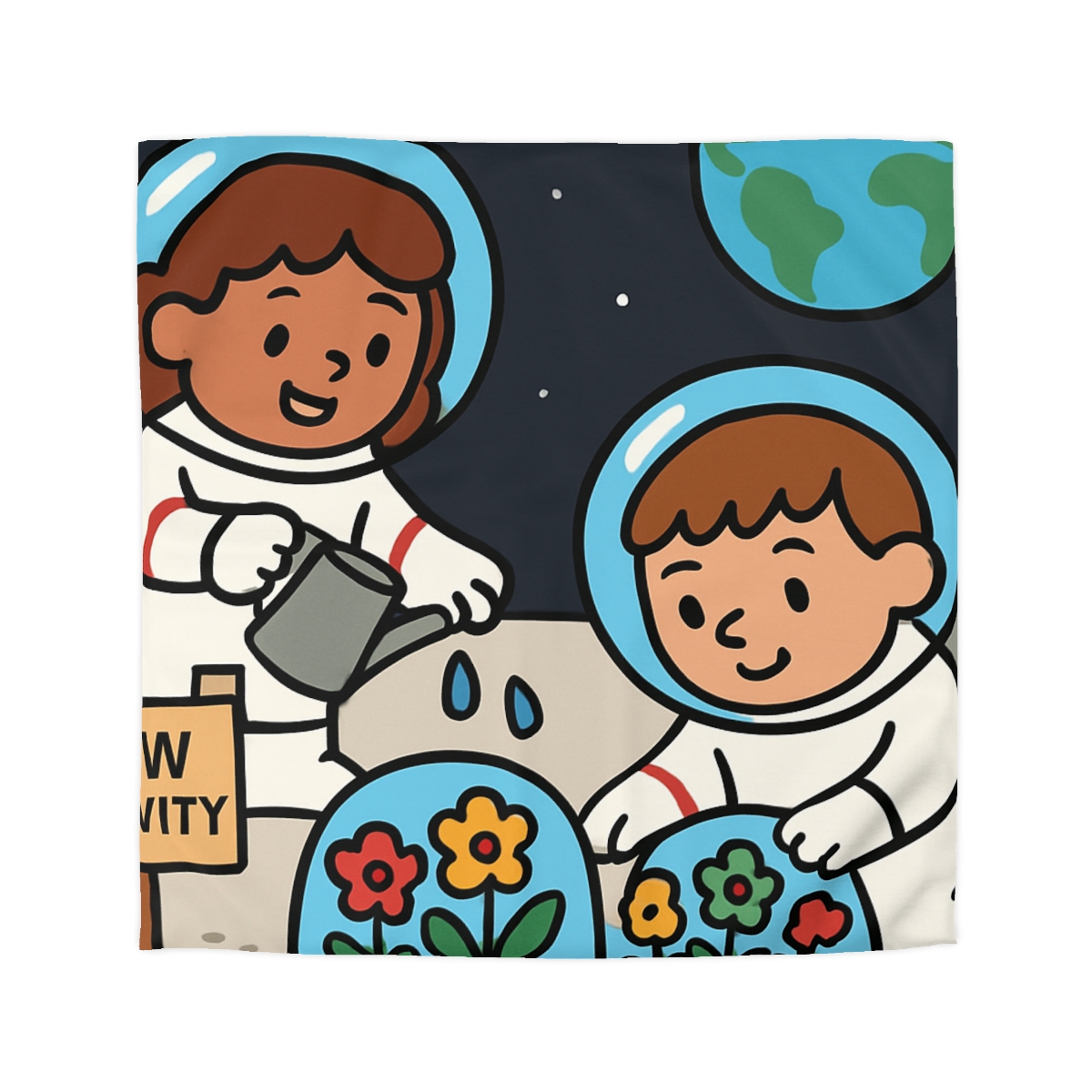 Gravity Garden On The Moon warm winter duvets