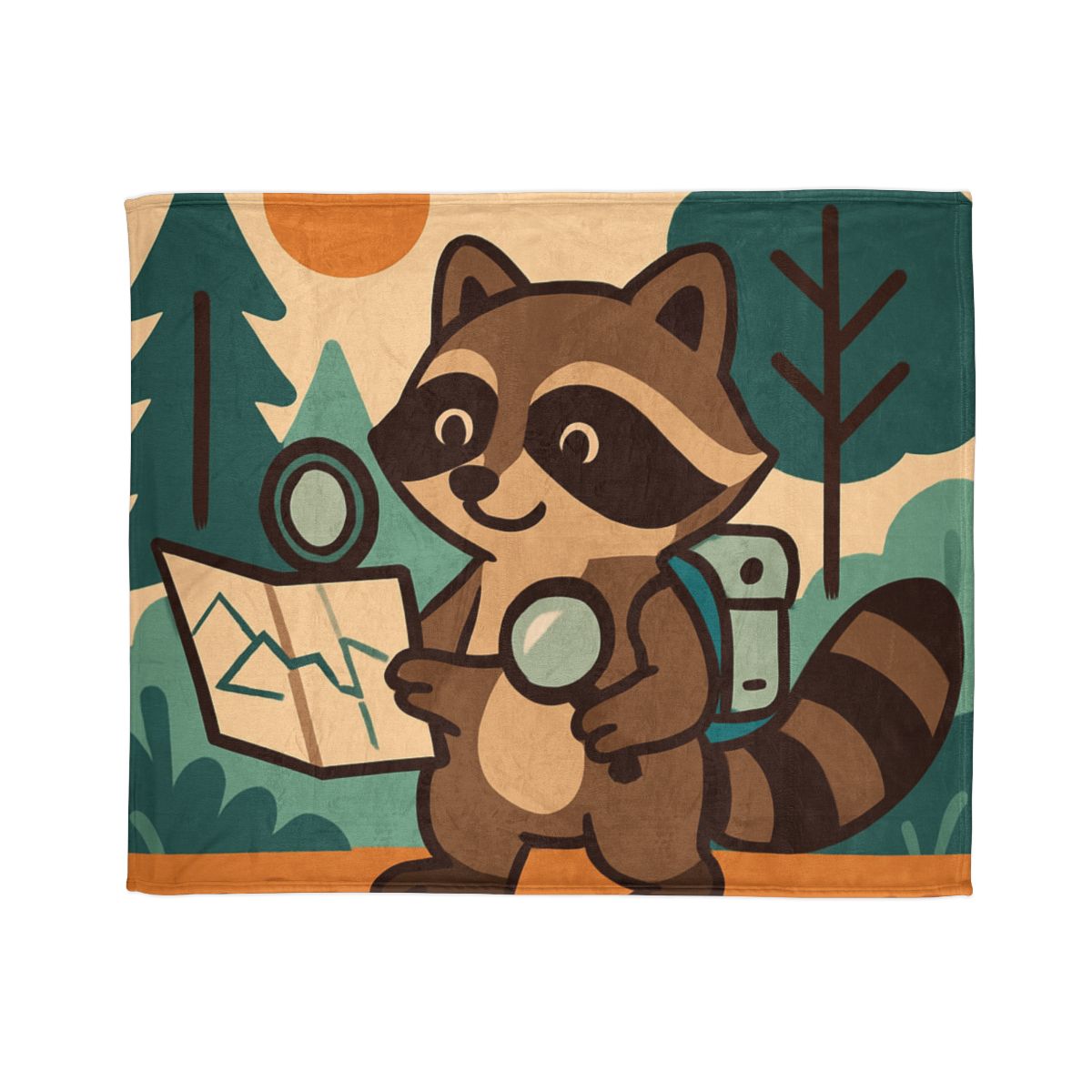 Robot Ranger Raccoon personalized cozy blankets