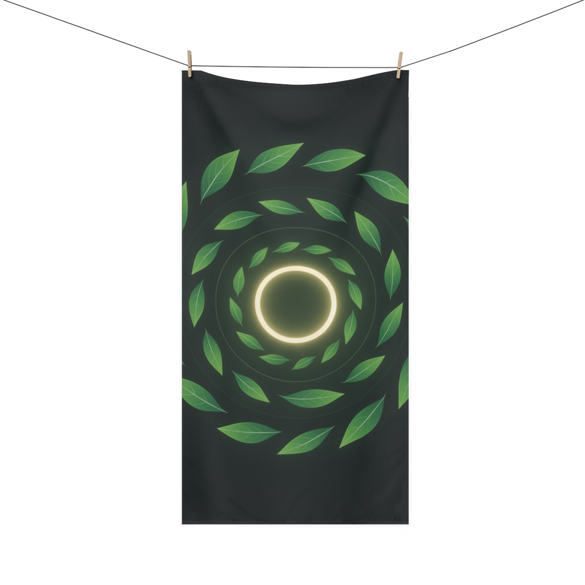 Orbiting Leaf Halo stylish beach towels