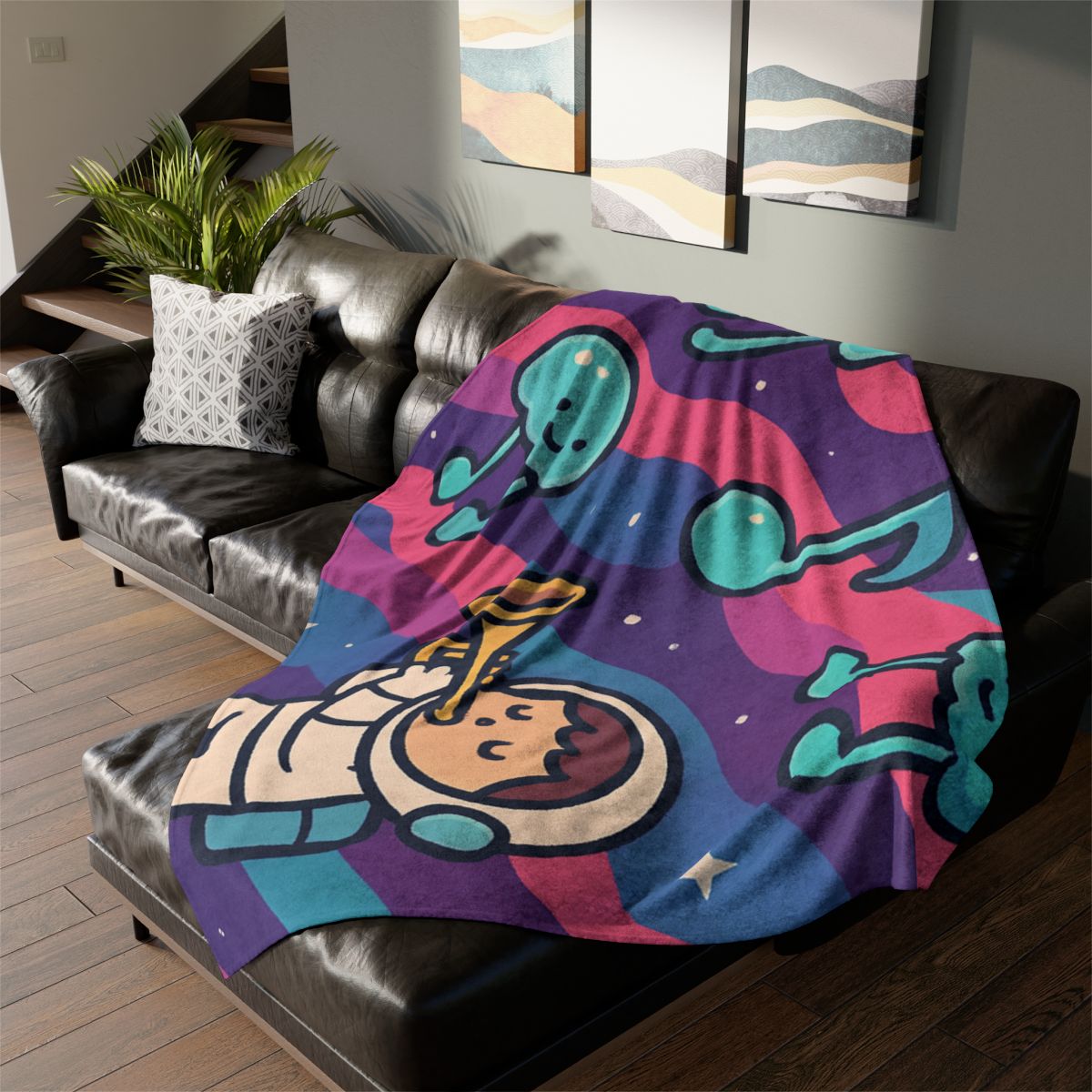 Nebula Jellyfish Orchestra decorative home blankets
