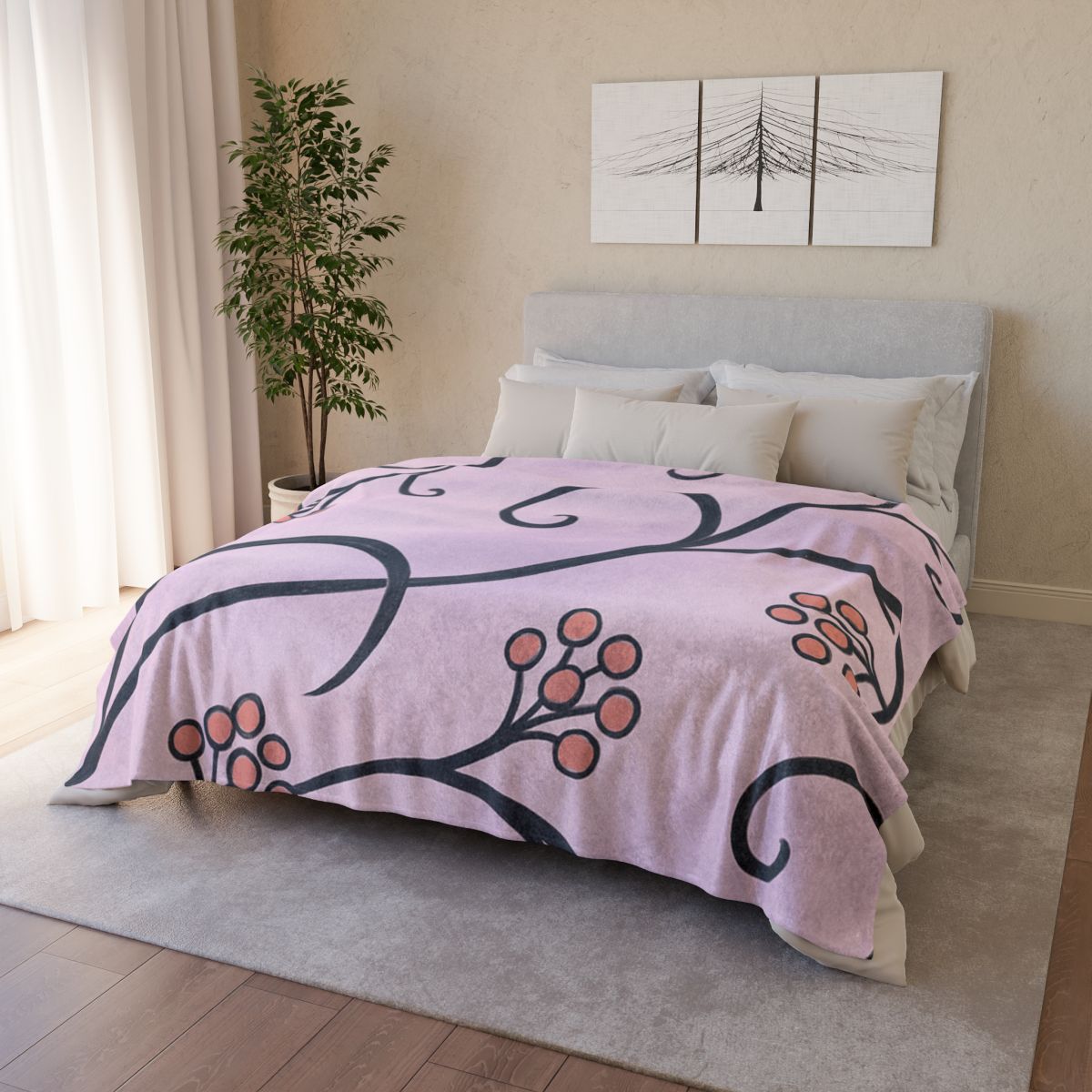 Tendrilled Ribbon Network warm winter blankets