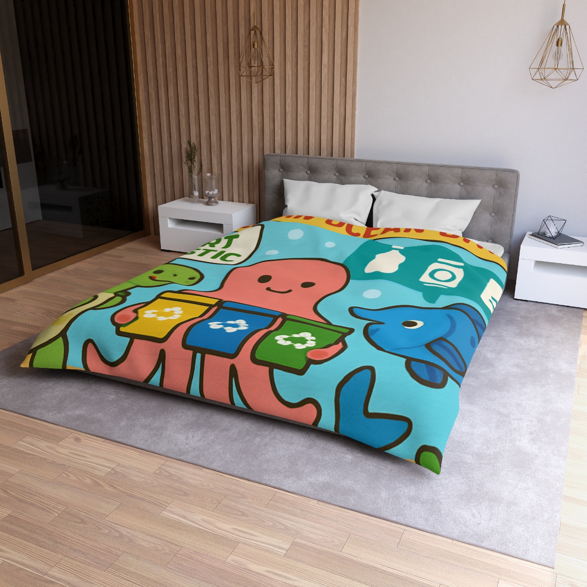 Coral Reef Recycling Parade unique patterned duvets