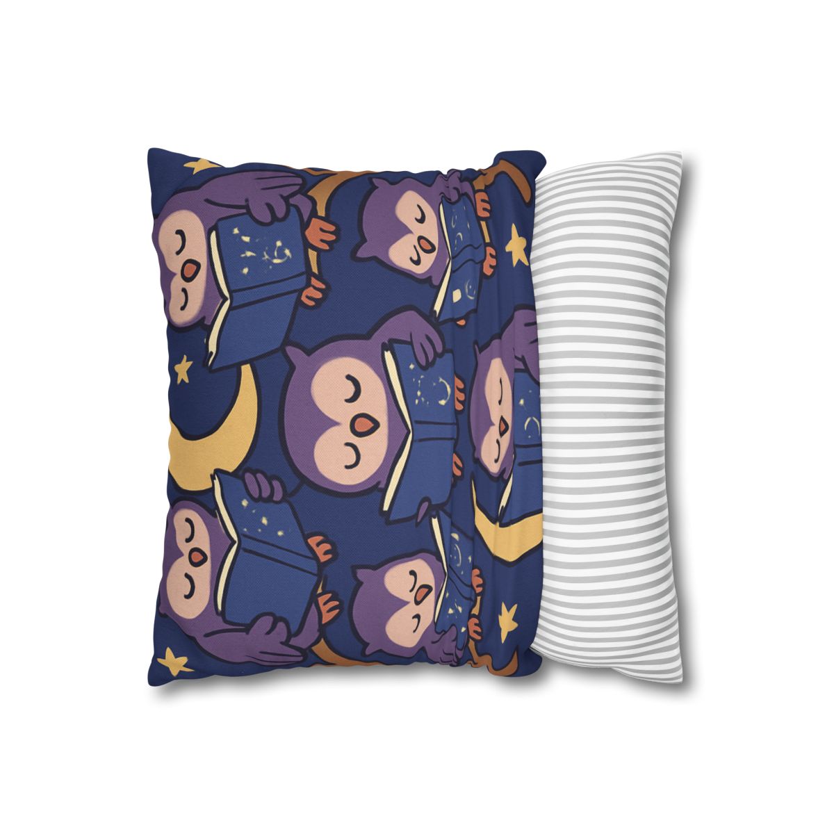 Moonlight Library Of Wise Owls comfortable bedding pillow covers