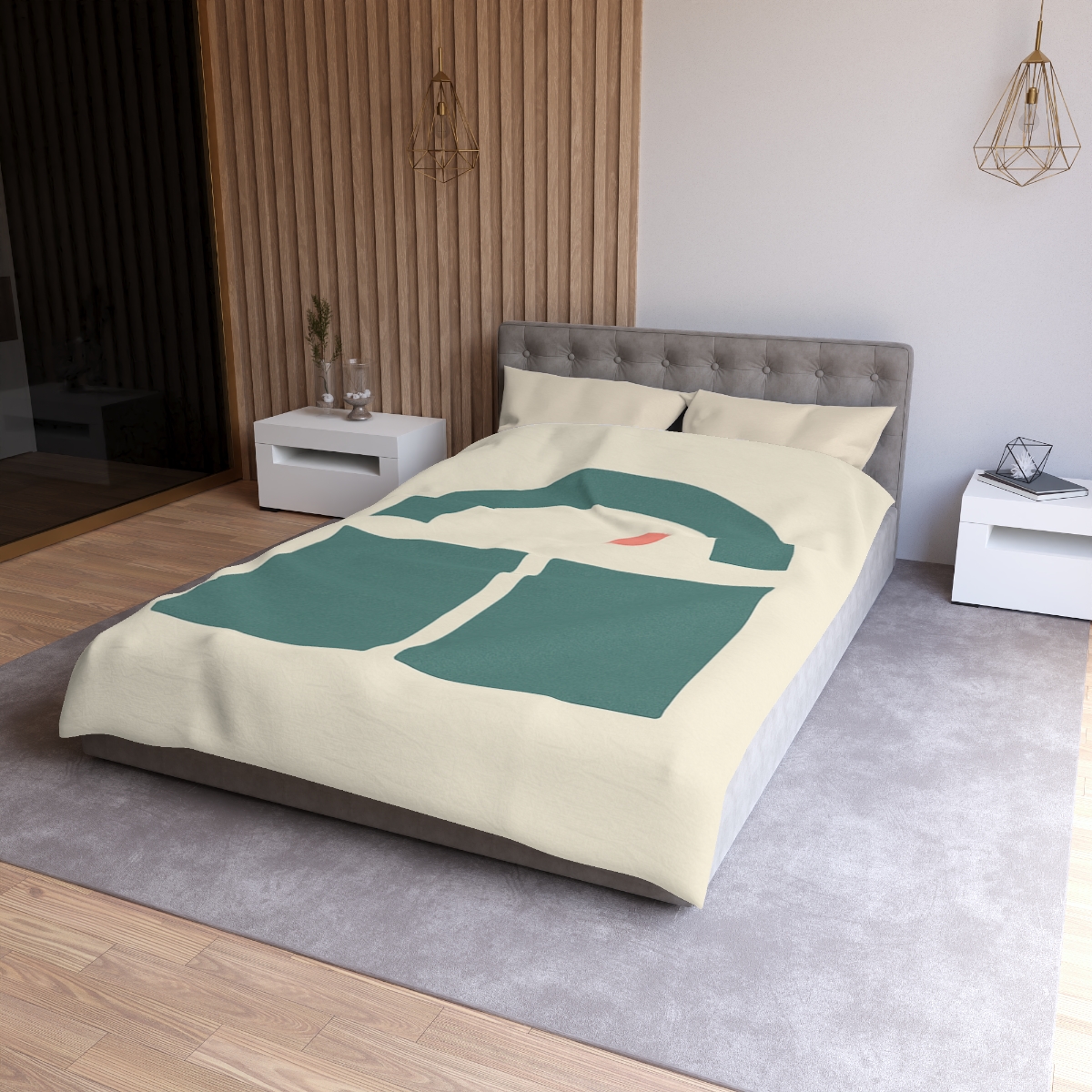 Arc Window Over Twin Blocks soft comforter duvets