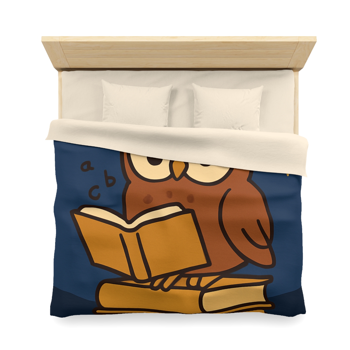 Moonlight Owl Library designer printed duvets
