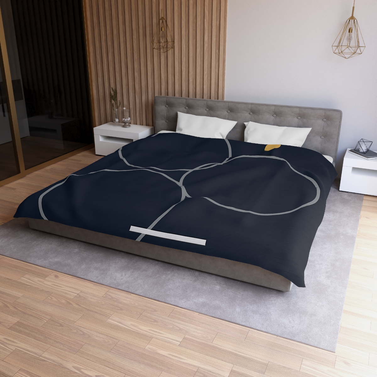 Three Rings With Shared Tangent Bar designer printed duvets