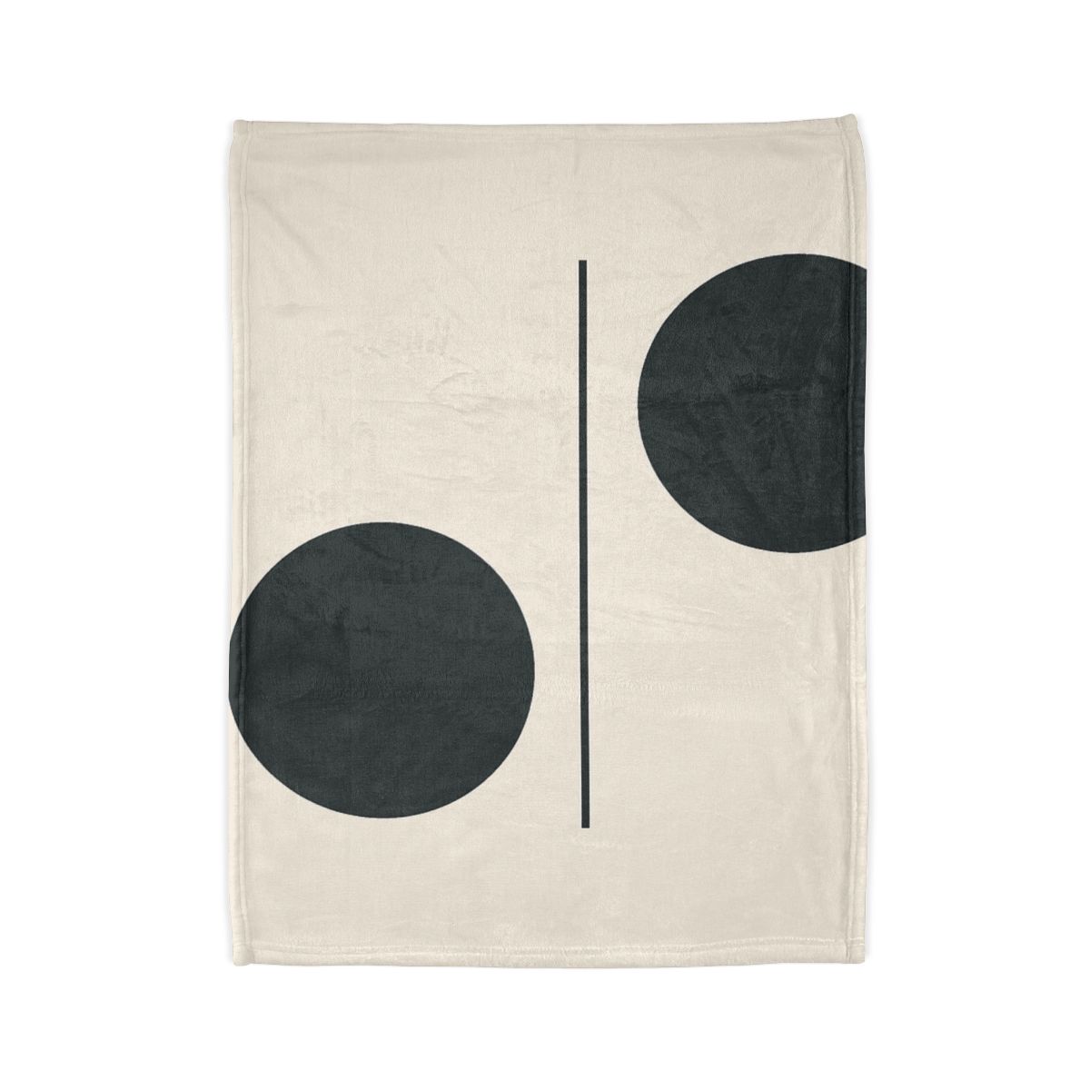 Offset Circle Bar Pairing soft fleece blankets