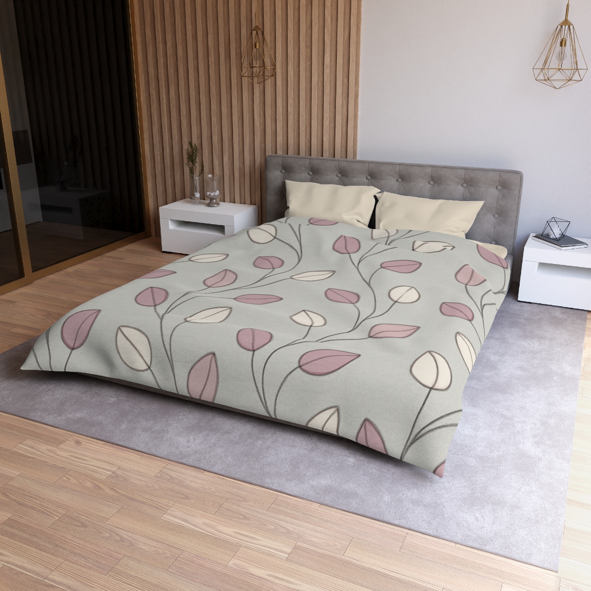 Spiral Bud Cascade soft comforter duvets