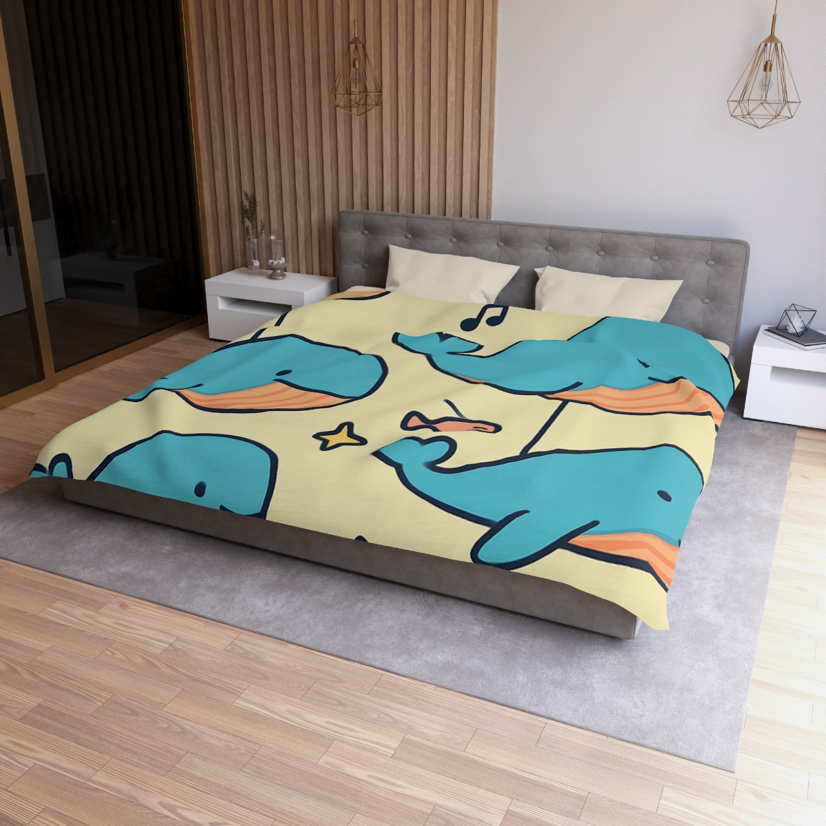 Cosmic Whale Parade duvets for gifts