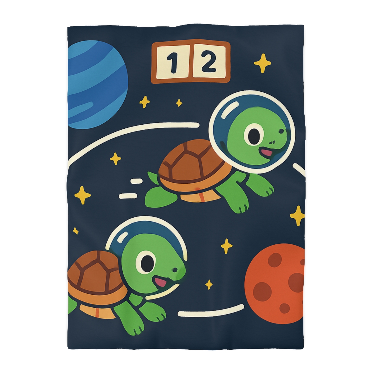 Time Dilation Turtle Race Across Star Track trendy bedroom duvets