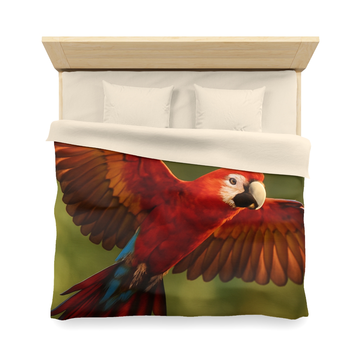 Scarlet Arc Macaw In Flight personalized bedding duvets