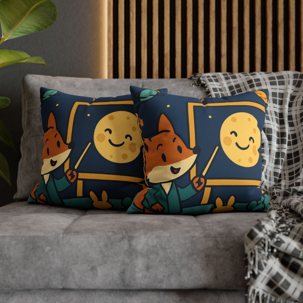 Stargazing Fox And Moon Classroom stylish decorative pillowcases