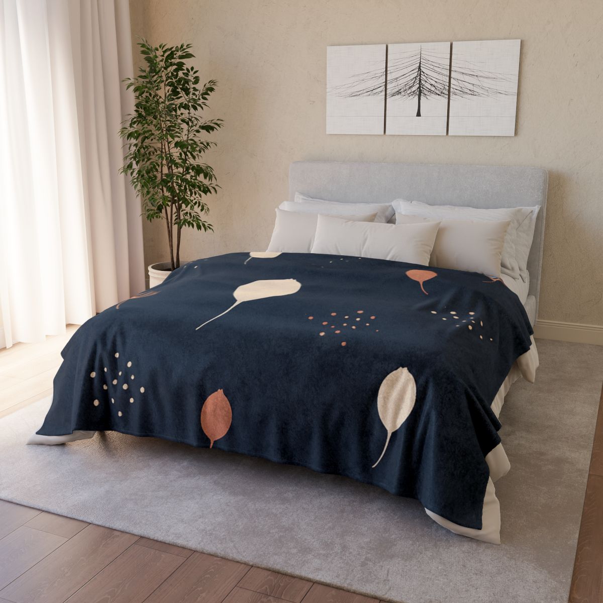 Seed Pod Constellation Scatter personalized cozy blankets