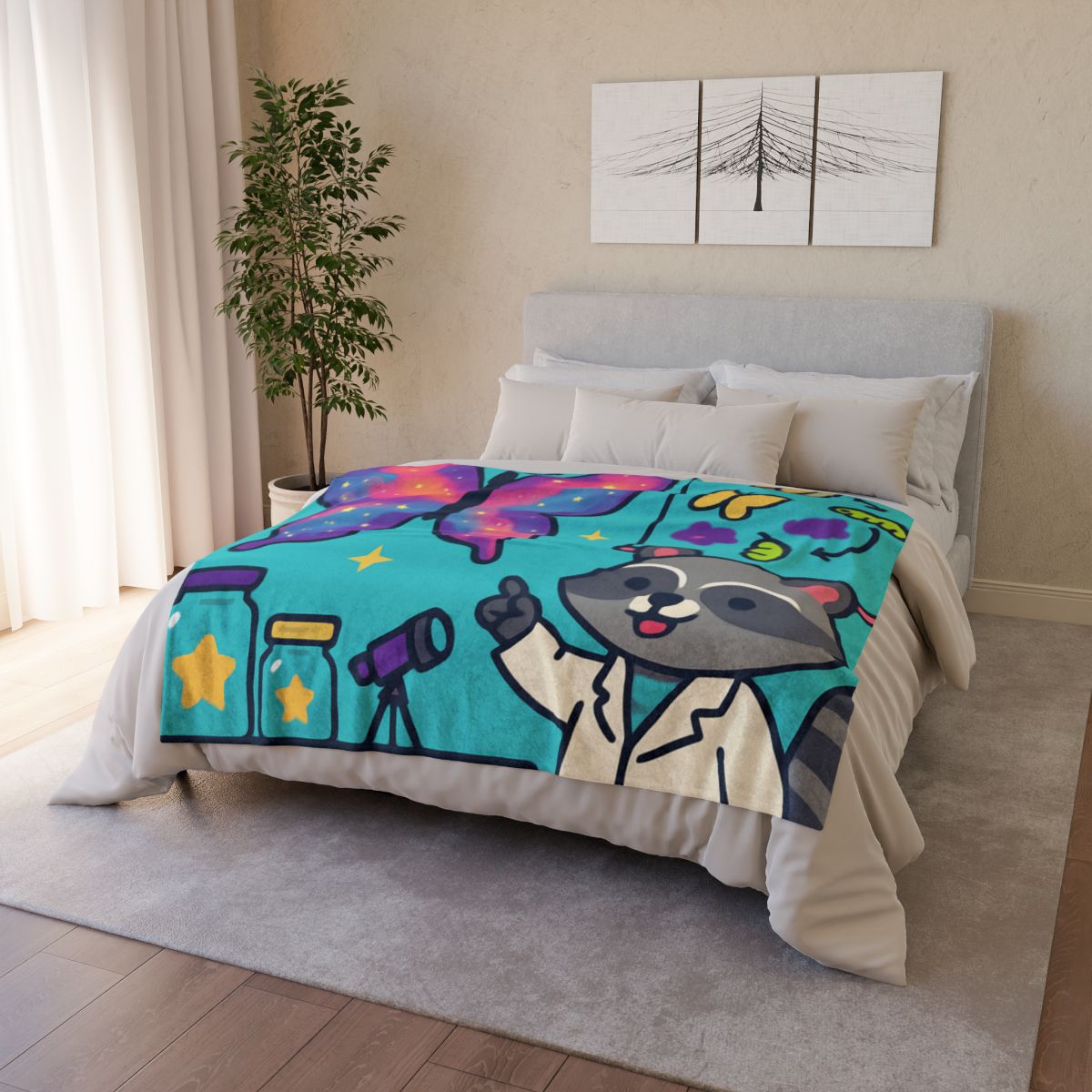 Nebula Garden Butterflies Lab trendy patterned blankets