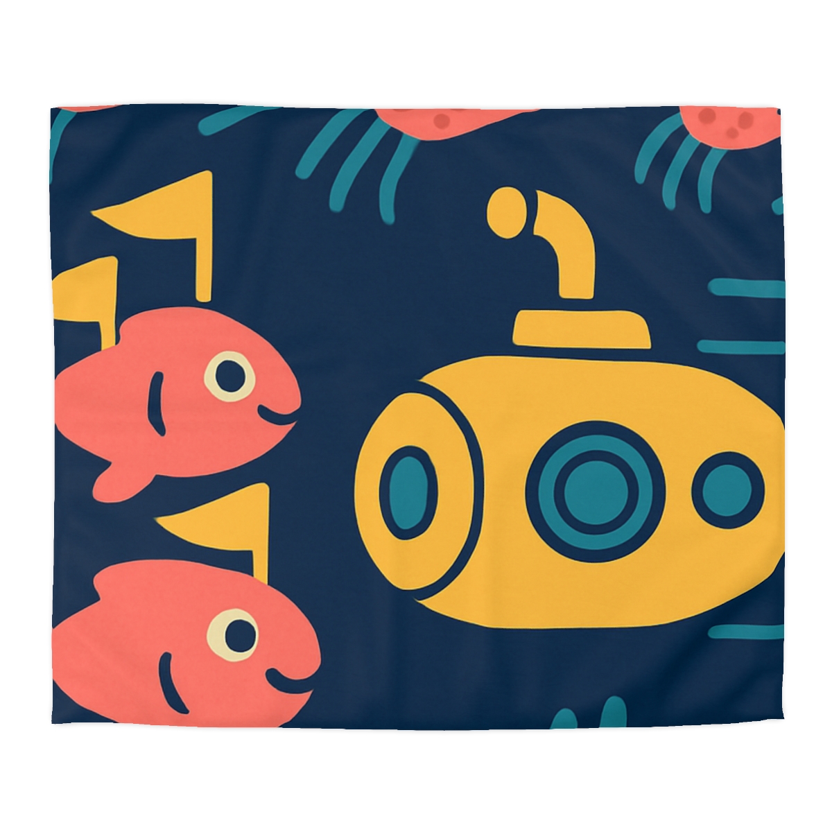 Submarine Comet Race personalized bedding duvets