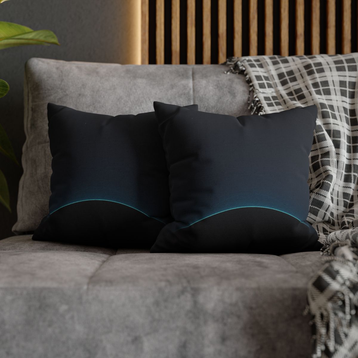 Black Horizon Silhouette comfortable bedding pillow covers