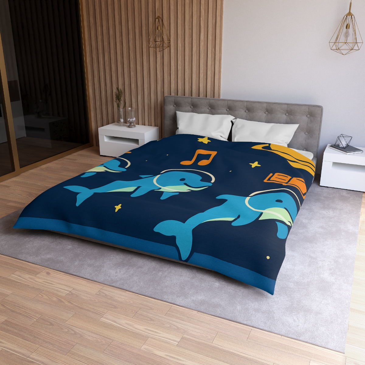 Space School Of The Ocean Dolphins duvets for gifts