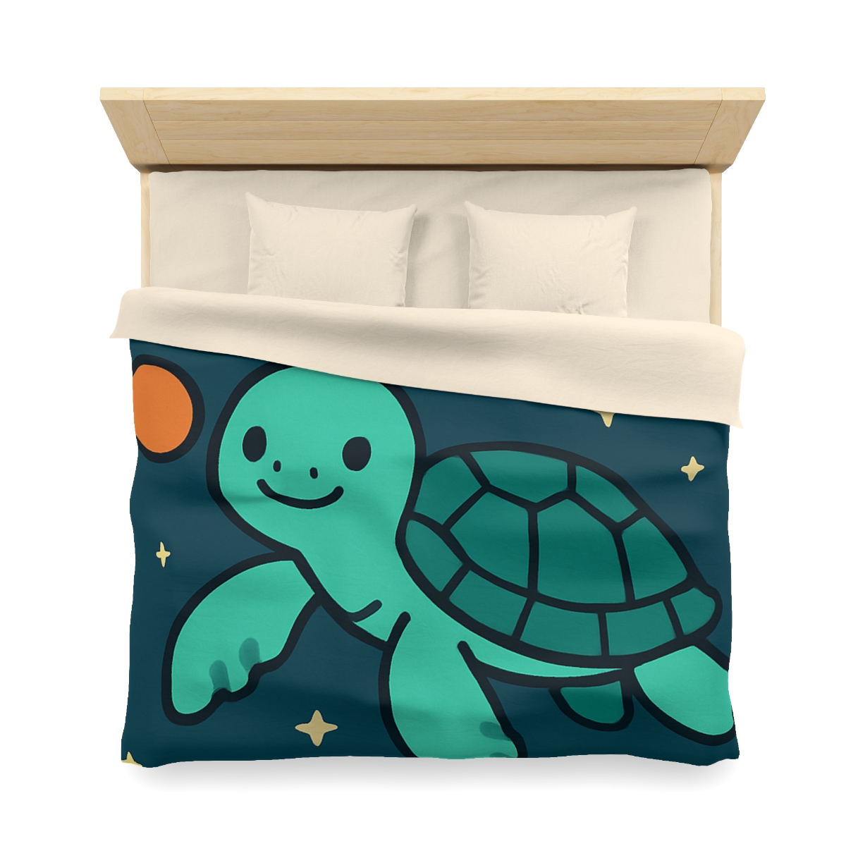 Starlit Space Turtle personalized bedding duvets