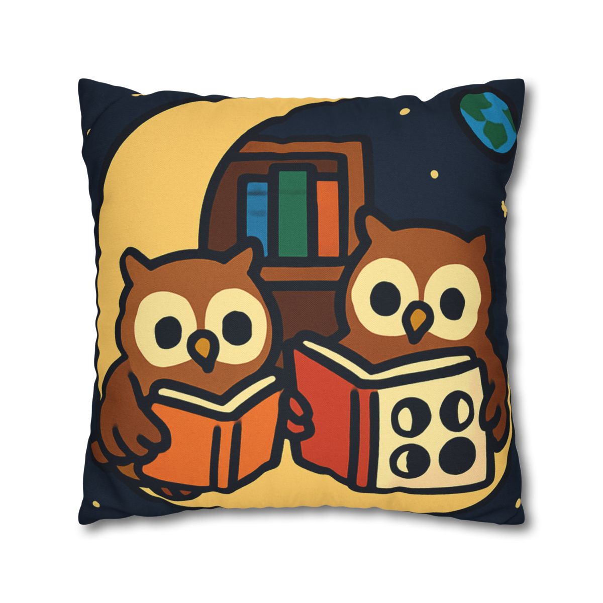 Lunar Library Owls custom pillow cases