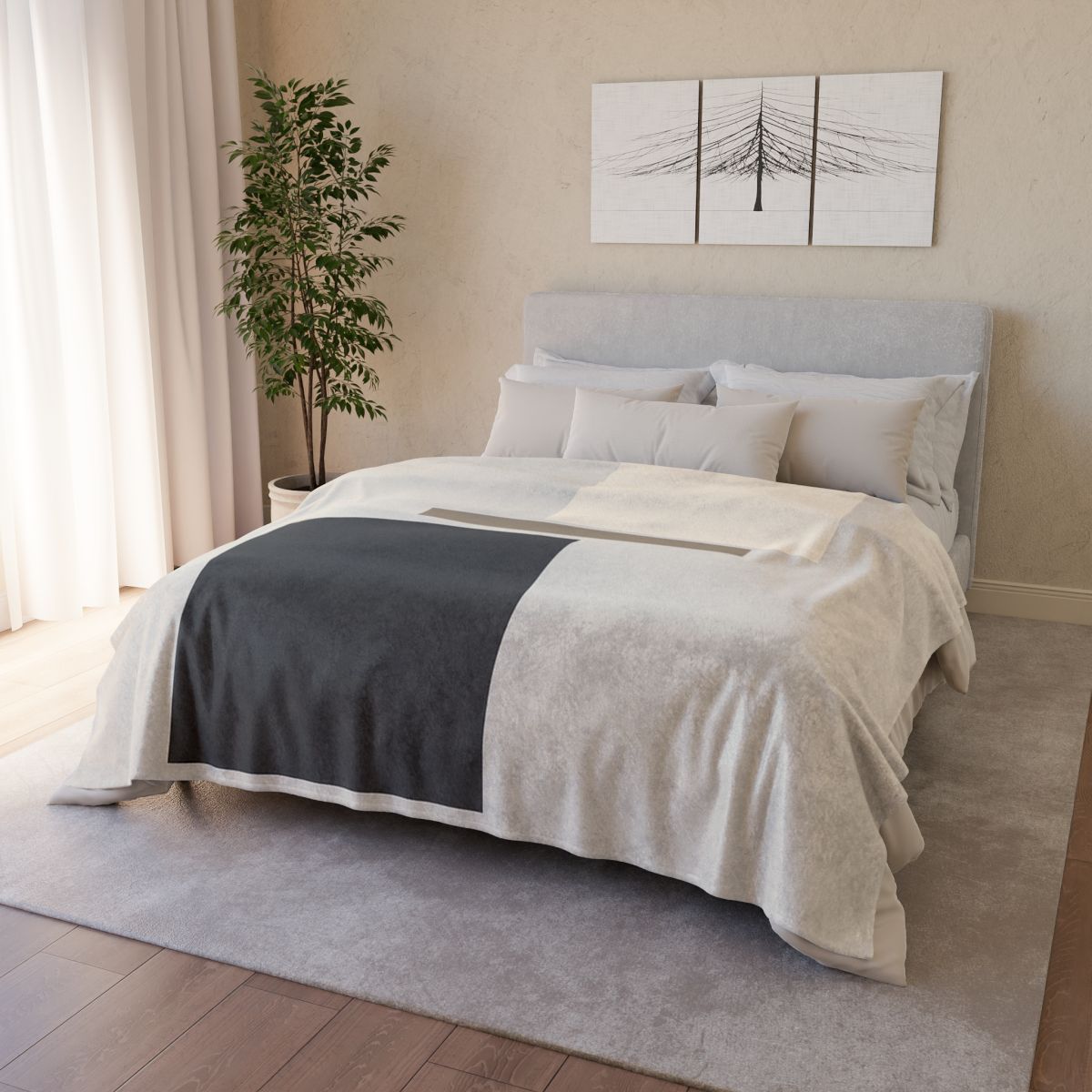 Offset Rectangle Pause warm winter blankets