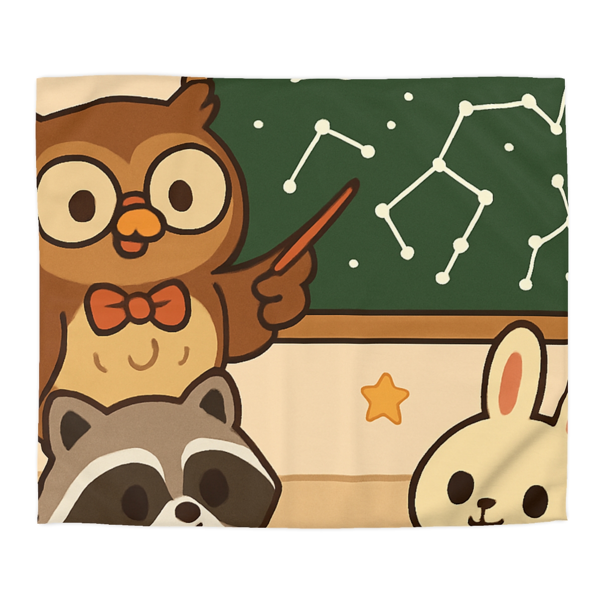 Comet Classroom Owl And The Star Map Chalkboard warm winter duvets