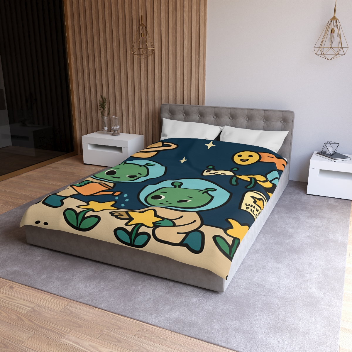 Comet Gardeners On Moon Meadow unique patterned duvets