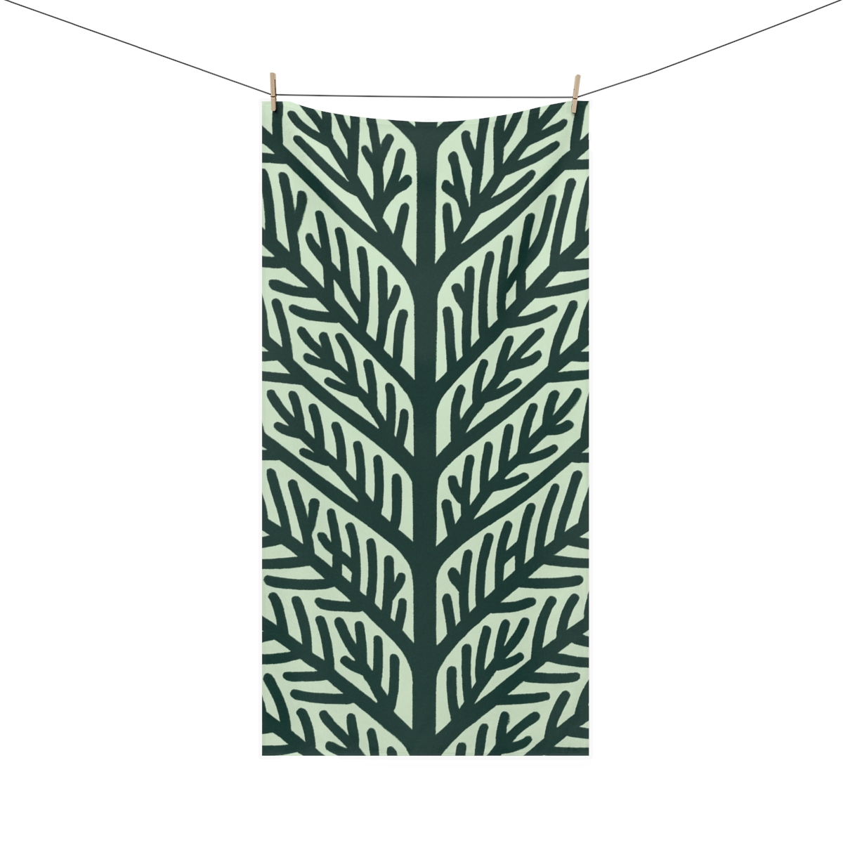 Fractal Leaf Spine custom towels