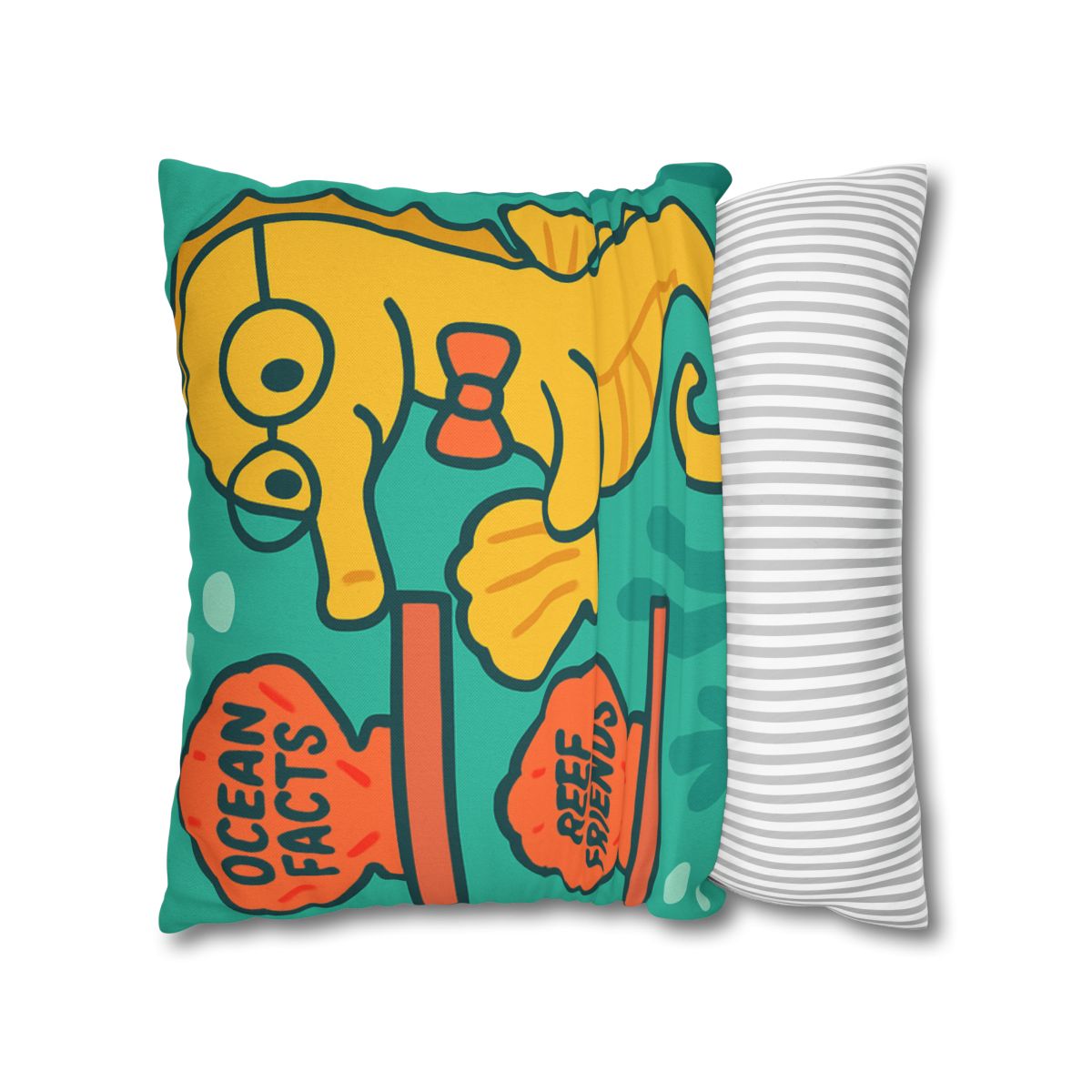 Underwater Library Of The Seahorse Librarian stylish decorative pillowcases