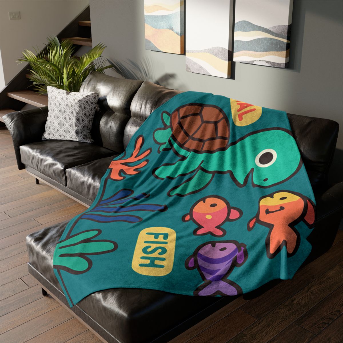 Starry Coral Safari designer printed blankets