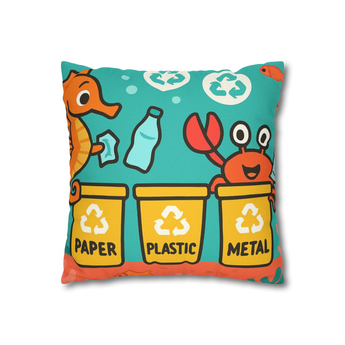 Coral City Recycling Seahorse Patrol unique gift pillow cases