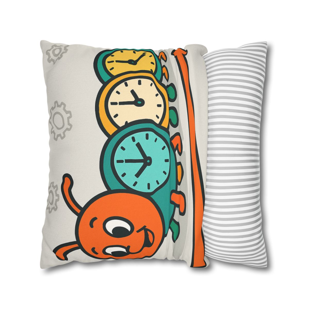 Clockwork Caterpillar Time Trek trendy patterned pillow cases