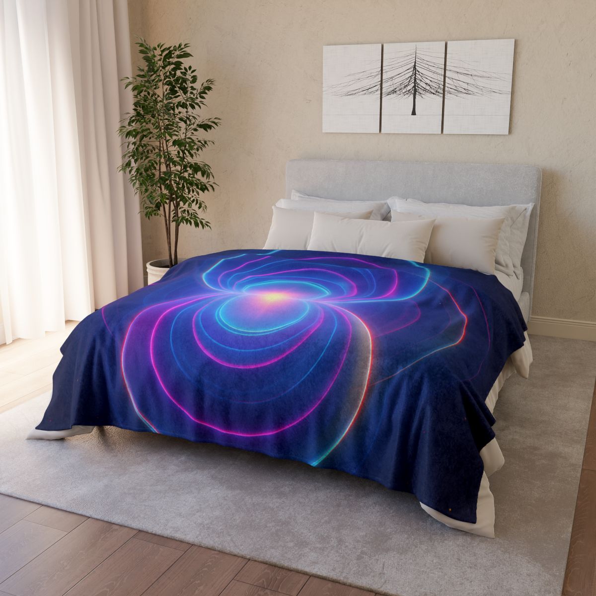 Prismatic Lensing Bloom soft fleece blankets
