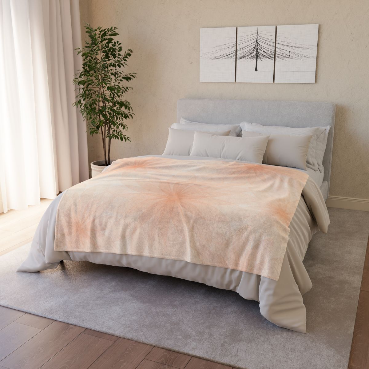 Petal Prism Radials personalized cozy blankets