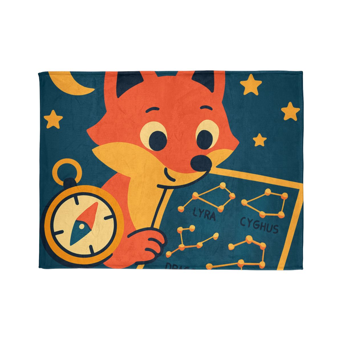 Star Map Explorer Fox decorative home blankets