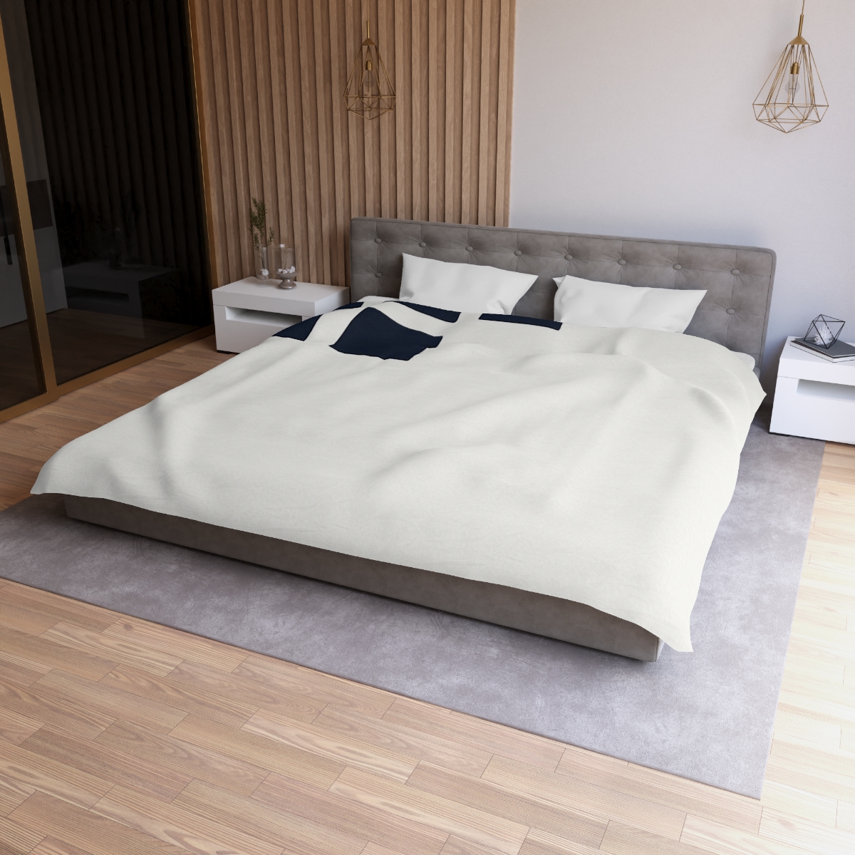 Corner Grid With Missing Star soft comforter duvets