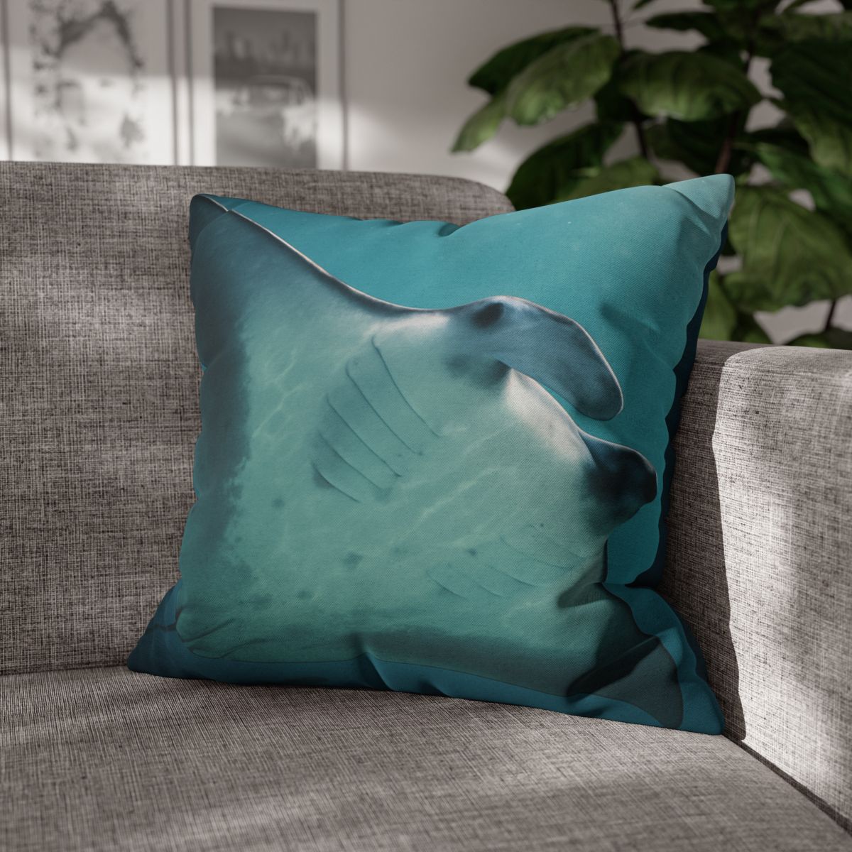 Silent Glide Manta Ray comfortable bedding pillow covers