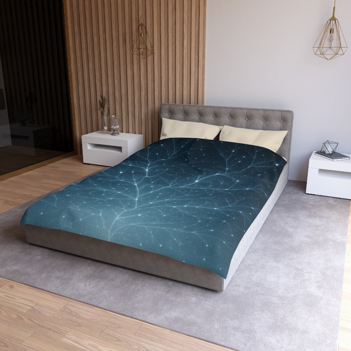 Starlit Fractal Canopy duvets for gifts