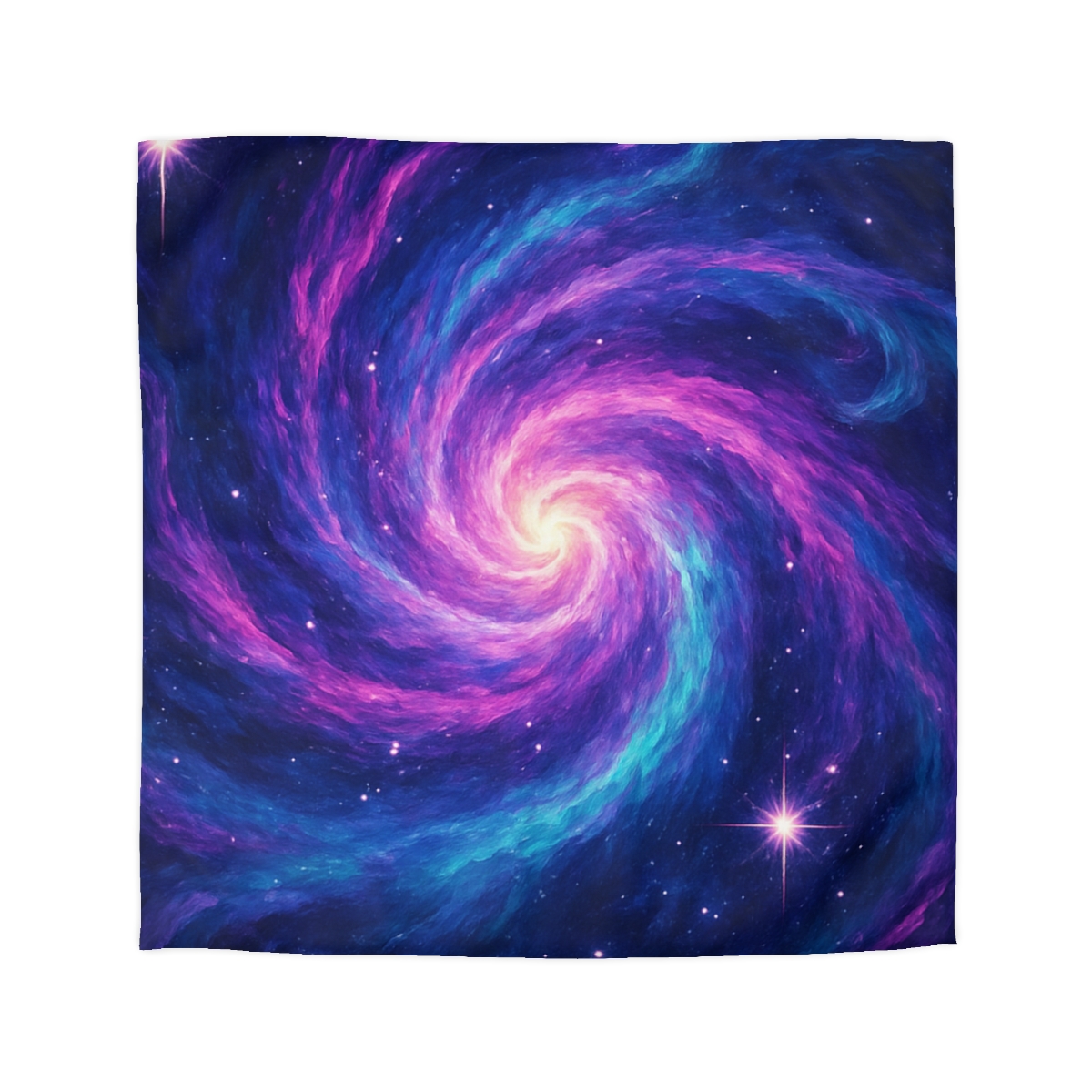 Nebula Spiral Haze designer printed duvets
