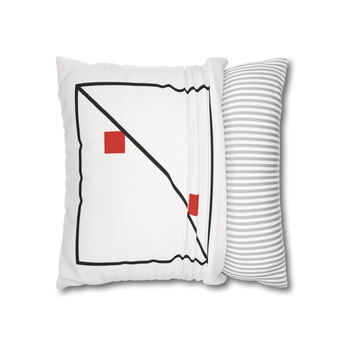 Diagonal Frame Split designer print pillow cases