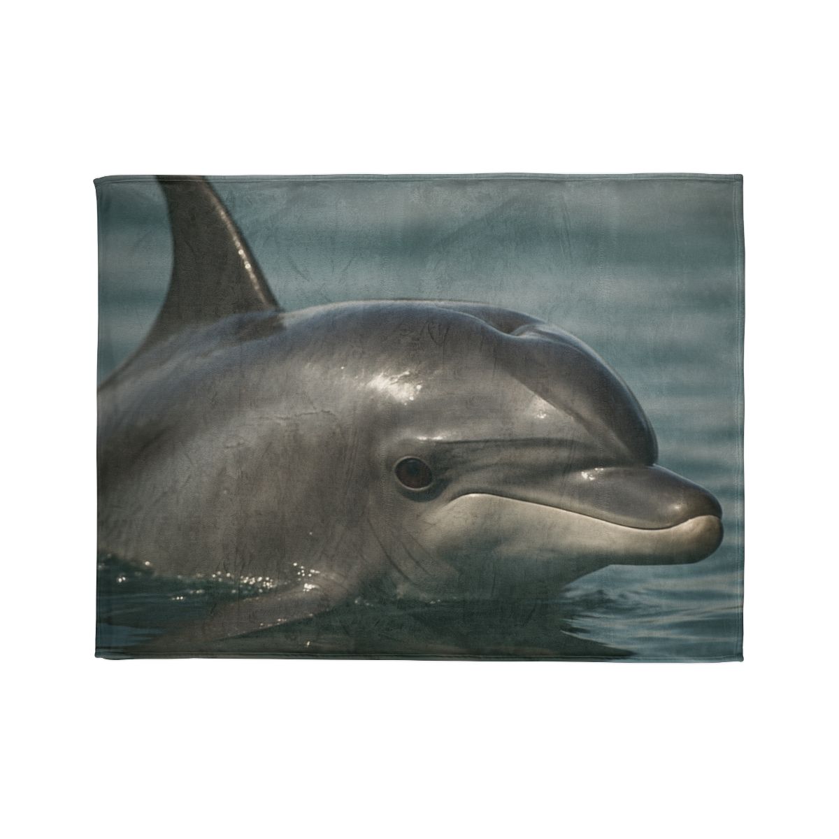 Mirror Calm Bottlenose Dolphin designer printed blankets