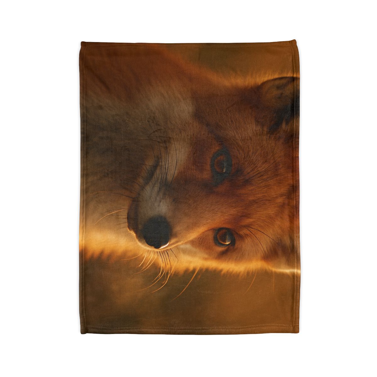 Crimson Whisper Red Fox soft fleece blankets