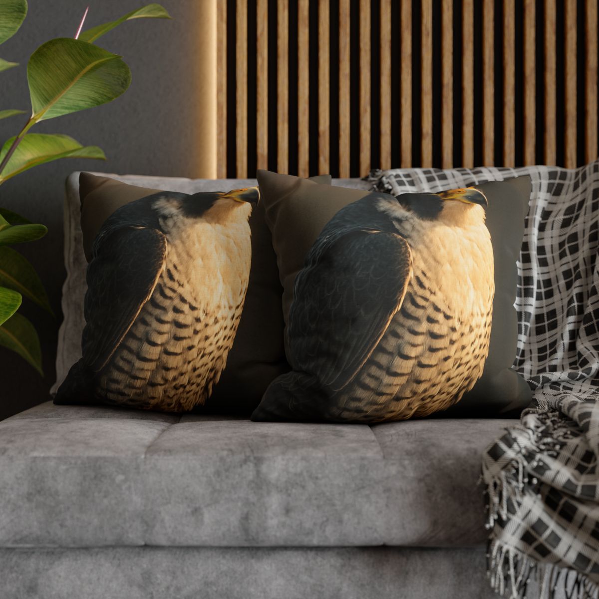 Starlit Poise Peregrine Falcon soft cotton pillow cases