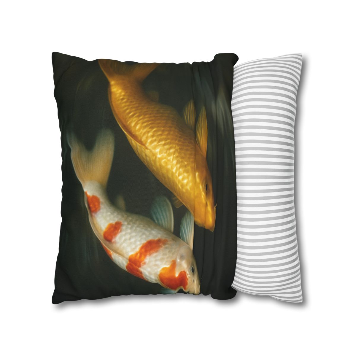 Golden Drift Koi Pair comfortable bedding pillow covers